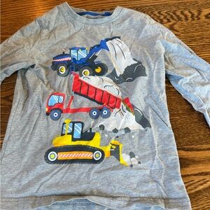 Mini Boden Gray Construction Long Sleeve Shirt